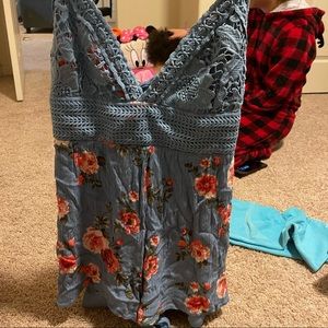 Floral romper // worn once size M
